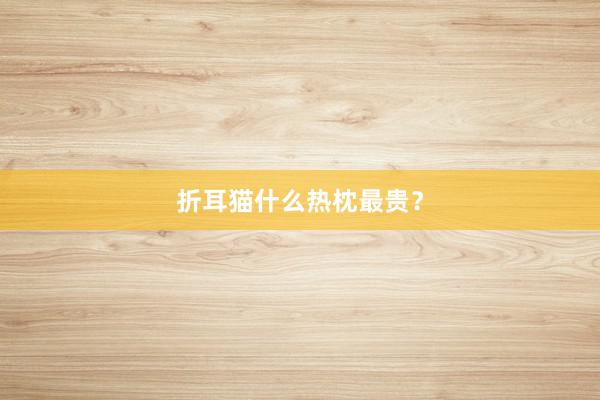 折耳猫什么热枕最贵？
